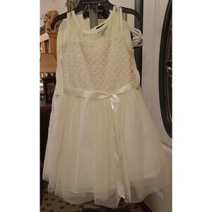 Lilt Girls Ivory Chiffon Taffeta Tulle formal recital Wedding Dress size 6 NWT